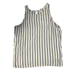 Old Navy Black and White Striped Tank Top
